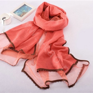 High-end fashion women 100%silk long soft two layer warm scarf shawl wrap - Red