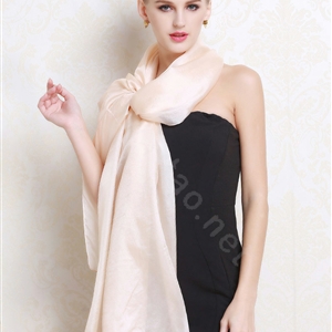 Luxury women autumn and winter long 100% mulberry silk solid color scarf shawl wrap - Pink
