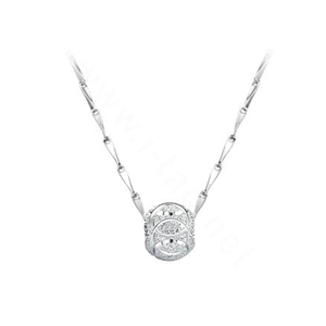 925 sterling silver solid ball bead pendant necklace clavicle chain 16 inch 40cm