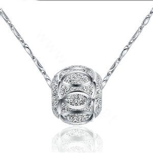 925 sterling silver solid ball bead pendant necklace ingot chain 16 inch 40cm