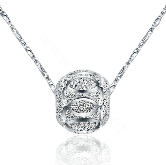 925 sterling silver solid ball bead pendant necklace ingot chain 18 inch 45cm