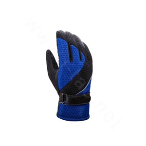Allfond Women winter warm outdoor sport windproof ski motorcycle riding buckle Gloves - Blue