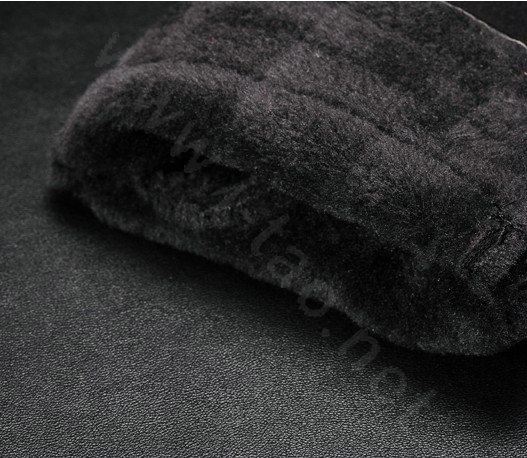 Allfond men touch screen gloves stretch cotton grid winter warm business casual gloves - Gray