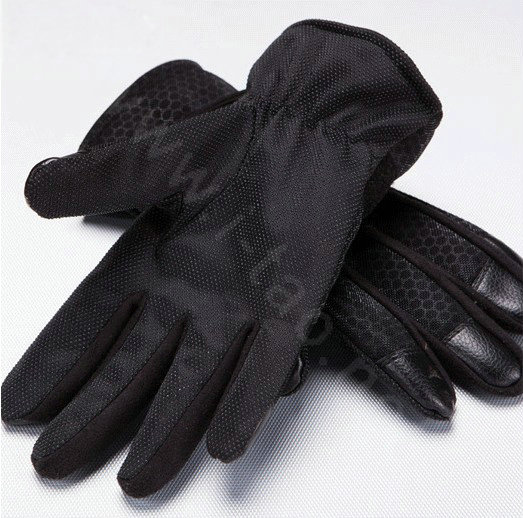 Allfond men winter thermal outdoor sport cold-proof ski motorcycle riding leather Gloves - Brown