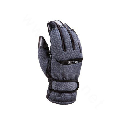 Allfond men winter thermal outdoor sport cold-proof ski motorcycle riding leather Gloves - Grey