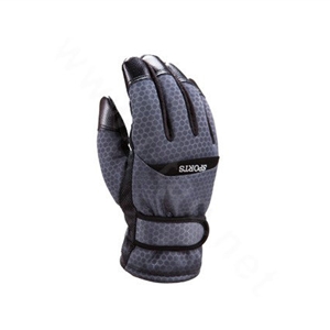 Allfond men winter thermal outdoor sport cold-proof ski motorcycle riding leather Gloves - Grey