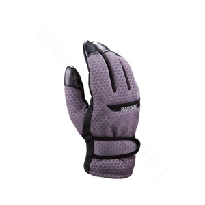 Allfond men winter thermal outdoor sport cold-proof ski motorcycle riding leather Gloves - Purple