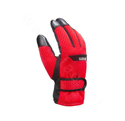 Allfond men winter thermal outdoor sport cold-proof ski motorcycle riding leather Gloves - Red