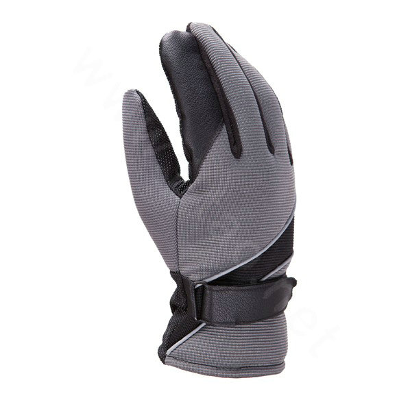 Allfond men winter thermal outdoor sport cold-proof ski motorcycle riding velvet leather Gloves - Grey