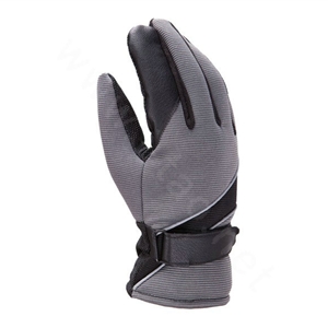 Allfond men winter thermal outdoor sport cold-proof ski motorcycle riding velvet leather Gloves - Grey