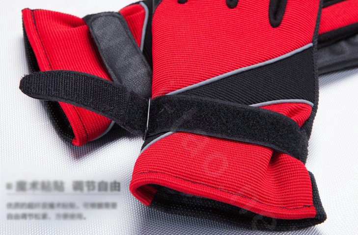 Allfond men winter thermal outdoor sport cold-proof ski motorcycle riding velvet leather Gloves - Red