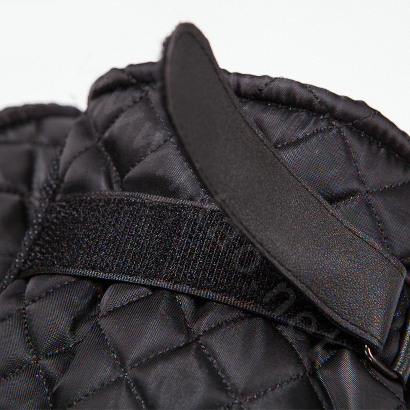 Allfond men winter warm outdoor sport windproof ski motorcycle riding buckle Suede Gloves - Black