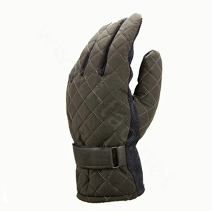 Allfond men winter warm outdoor sport windproof ski motorcycle riding buckle Suede Gloves - Brown
