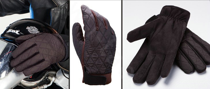 Allfond men winter warm outdoor sport windproof ski motorcycle riding buckle Suede Gloves - Coffee