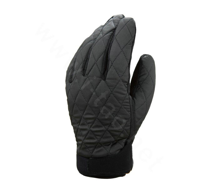 Allfond men winter warm outdoor sport windproof ski motorcycle riding buckle Suede Gloves - Grey