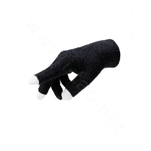 Allfond women touch screen gloves stretch winter warm unisex cashmere gloves - Black