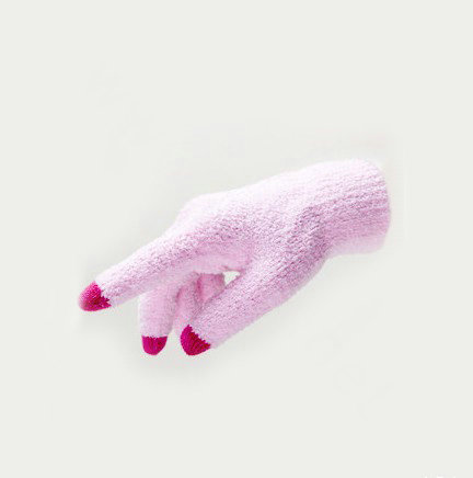 Allfond women touch screen gloves stretch winter warm unisex cashmere gloves - Pink