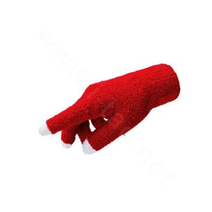 Allfond women touch screen gloves stretch winter warm unisex cashmere gloves - Red