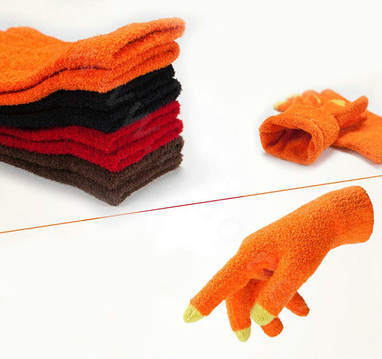 Allfond women touch screen gloves stretch winter warm unisex cashmere gloves - Yellow