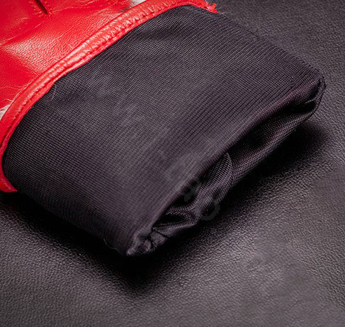 Allfond women winter waterproof cold-proof warm folds genuine goatskin leather gloves L - Red