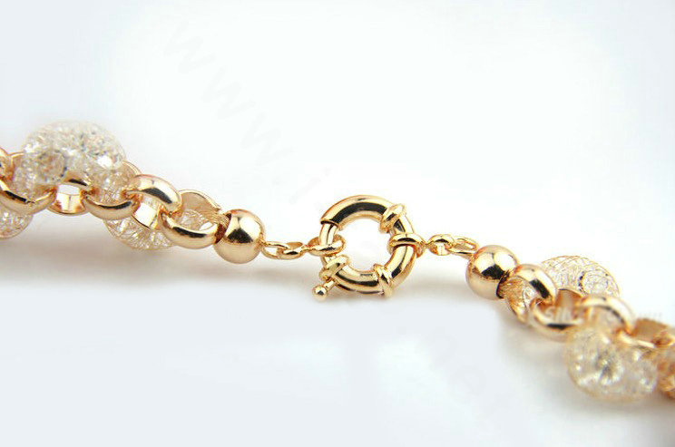 Luxury 18k Rose Gold Chain Necklace Champagne Wire Crystal Zircon Necklace Female Fashion Jewelry