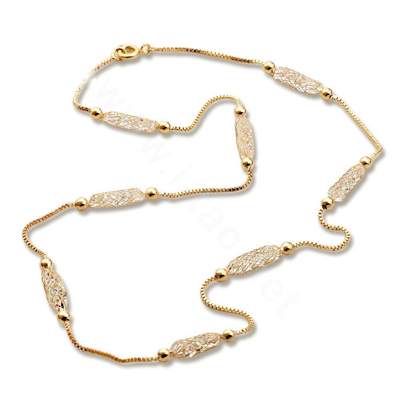 Luxury 18k Rose Gold Chain Necklace Champagne Wire Zircon Crystal Necklace Female Fashion Jewelry