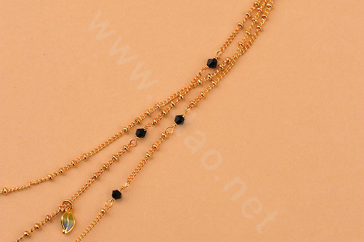Luxury Elegant Women Choker Multilayer Crystal Pearl Flower Bib Necklace Jewelry - Rose