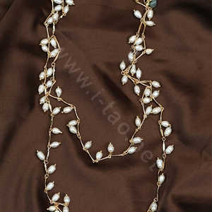 Luxury Fashion Women Choker Sweater chain Natural Pearl long Necklace Jewelry - White