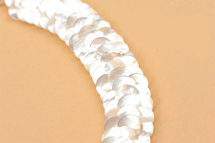 Luxury Fashion Women Exaggeration Choker Natural Shell Slice Bib Necklace Jewelry - White