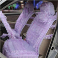 OULILAI Lace Flower Universal Automobile Car Seat Cover Ice silk Cushion 15pcs - Purple