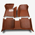PU Leather Custom Automobile Carpet Car Floor Mats Set For VW Volkswagen Passat 5pcs Sets - Brown