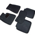 PU Leather Q002 Custom Automobile Carpet Car Floor Mats Set For VW Volkswagen Passat 5pcs Sets - Black
