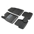 PU Leather Q004 Custom Automobile Carpet Car Floor Mats Set For VW Volkswagen Passat 5pcs Sets - Black