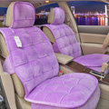Universal Winter Velvet Plush Car Seat Cover Auto Cushion 4pcs Sets - Purple