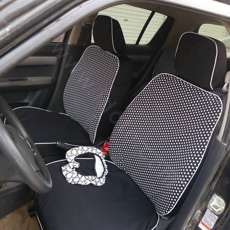 Buy Wholesale Polka Dot Customized Cotton Auto Car Seat Covers 8pcs