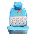 Polka Dots print Lace Bowknot Universal Auto Car Seat Cover Nylon Full Set 12pcs - Blue