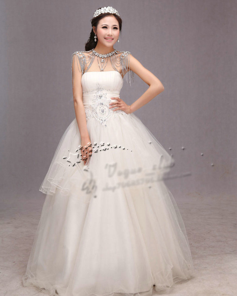 Luxury Rhinestone Round Crystal Wedding Bridal Shoulder Chain Strap Shawl Necklace jewelry