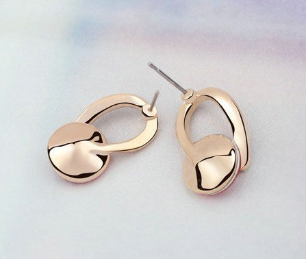 Unique Rose Swarovskii Crystal Dangle Stud Earring for Woman Gold Plated Fashion Jewelry