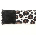 Funky Bud Silk Velvet Leopard Print Automotive Seat Safety Belt Covers Car Decoration 2pcs - Black