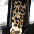 Personalised Canvas Cloth Cotton Tiger Print Auto Seat Safety Belt Covers Car Decoration 2pcs - Brown