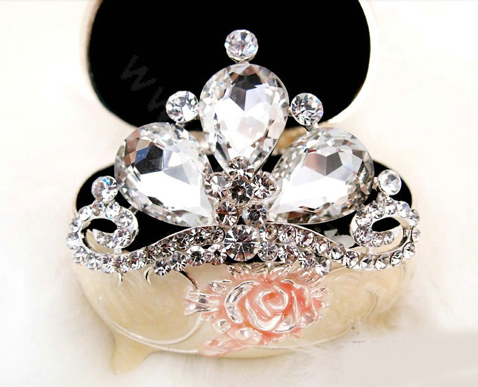 Classic Bride Flower Rhinestone Crystal Bridal Hair Crowns Tiaras Combs Wedding Accessories