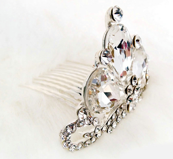 Classic Bride Flower Rhinestone Crystal Bridal Hair Crowns Tiaras Combs Wedding Accessories