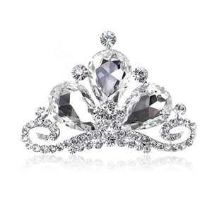 Classic Bride Flower Rhinestone Crystal Bridal Hair Crowns Tiaras Combs Wedding Accessories