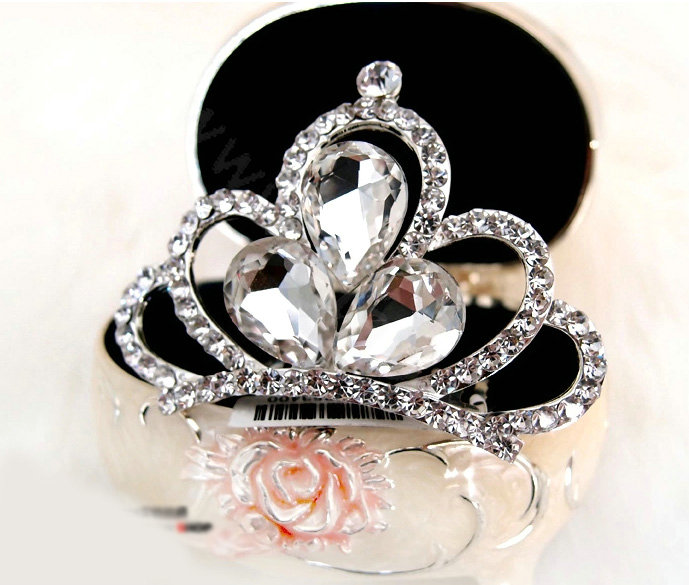 Classic Bride Water drop Rhinestone Crystal Bridal Hair Crowns Tiaras Combs Wedding Accessories