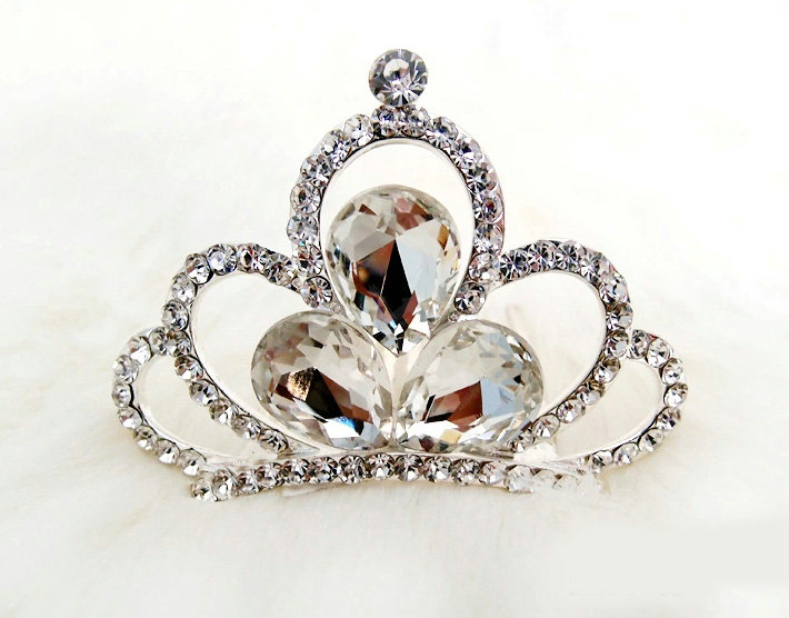Classic Bride Water drop Rhinestone Crystal Bridal Hair Crowns Tiaras Combs Wedding Accessories