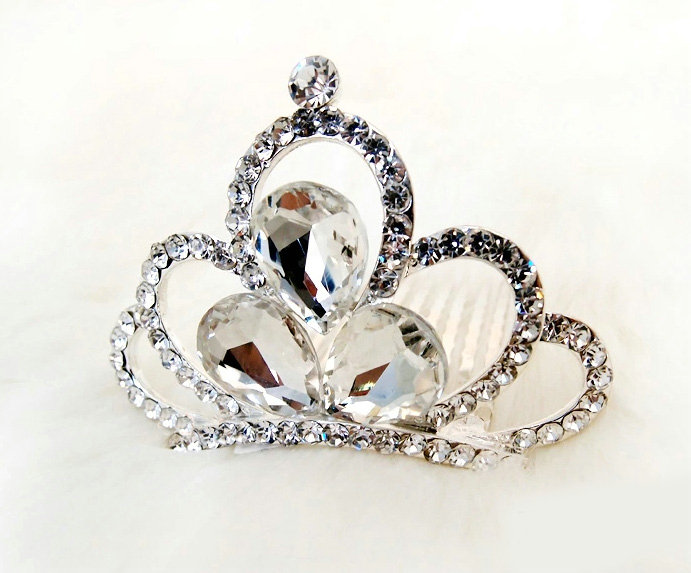 Classic Bride Water drop Rhinestone Crystal Bridal Hair Crowns Tiaras Combs Wedding Accessories