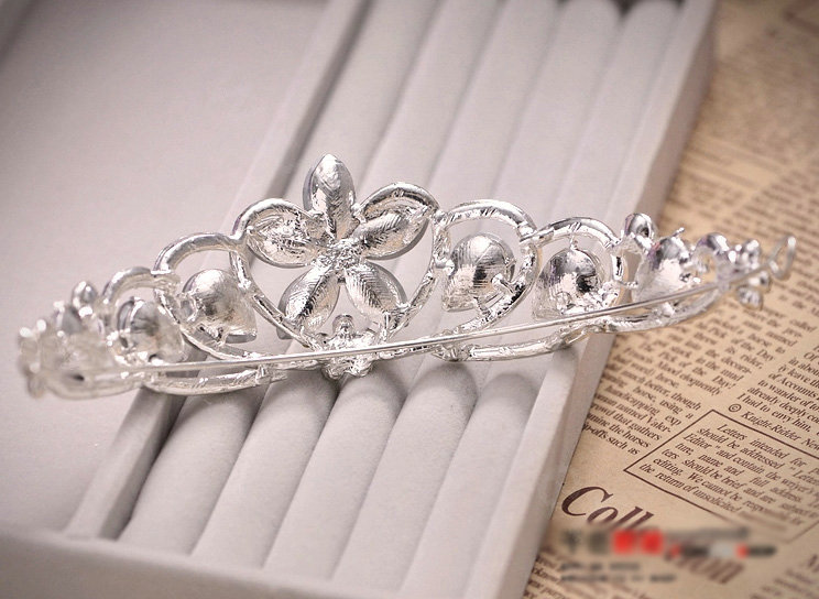 High Quality Bride Flower Rhinestone Crystal Bridal Hair Crowns Tiaras Wedding Accessories
