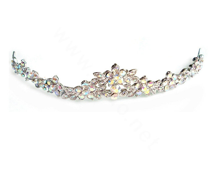 Hot Sell Bride Multicolor Flower Rhinestone Crystal Bridal Hair Crowns Tiaras Wedding Accessories