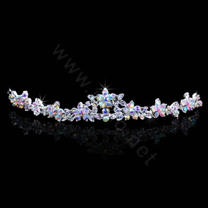 Hot Sell Bride Multicolor Flower Rhinestone Crystal Bridal Hair Crowns Tiaras Wedding Accessories