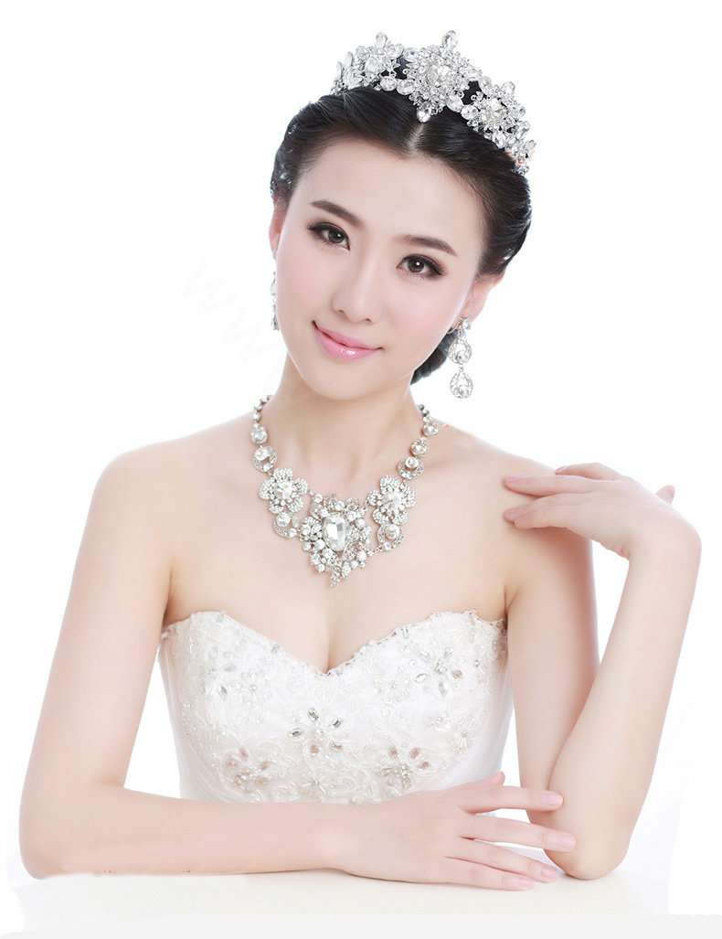 Luxury Newest Bride Flower Rhinestone Crystal Bridal Hair Crowns Tiaras Wedding Accessories
